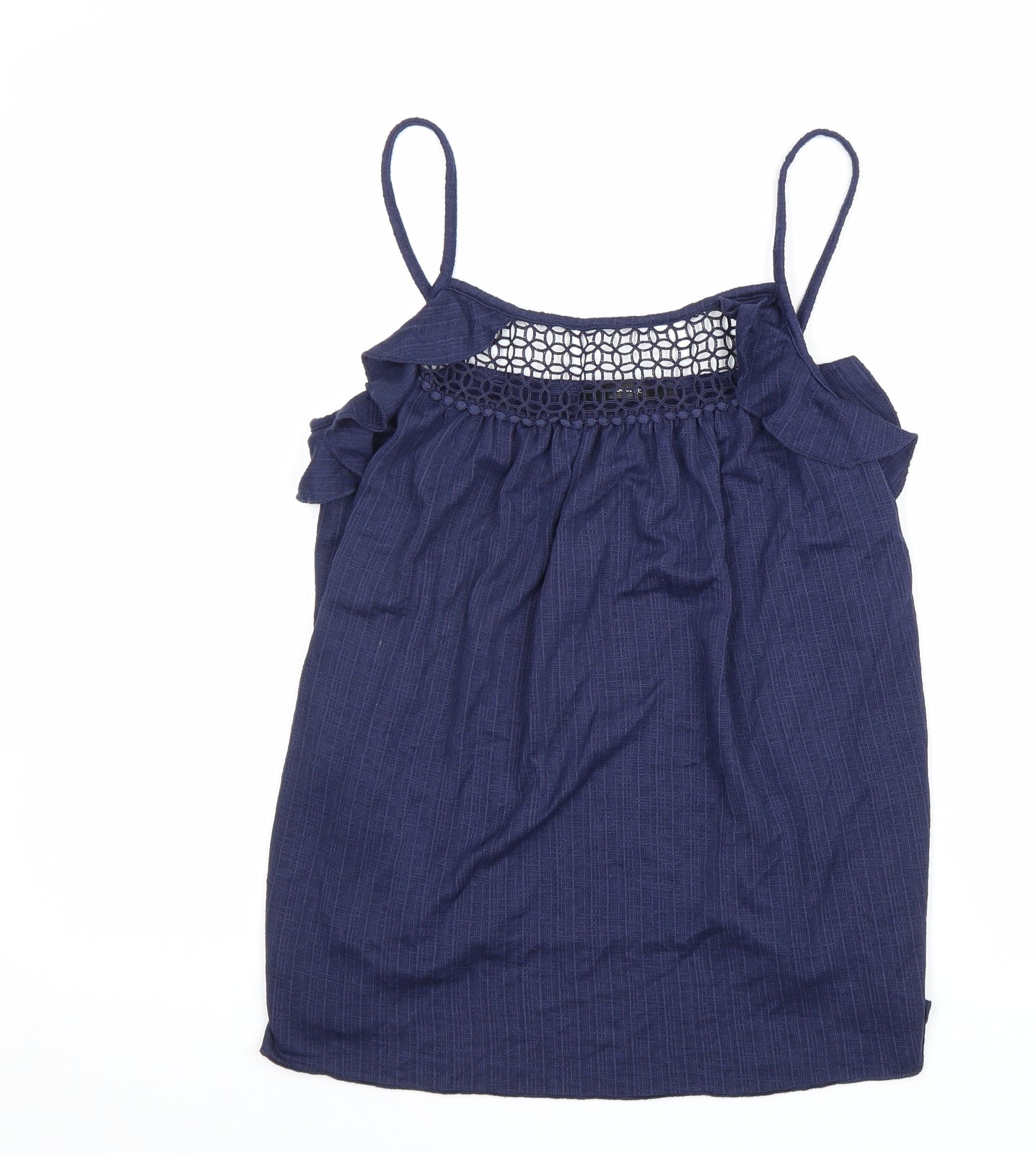 George Womens Blue Viscose Basic Tank Size 12 Square Neck