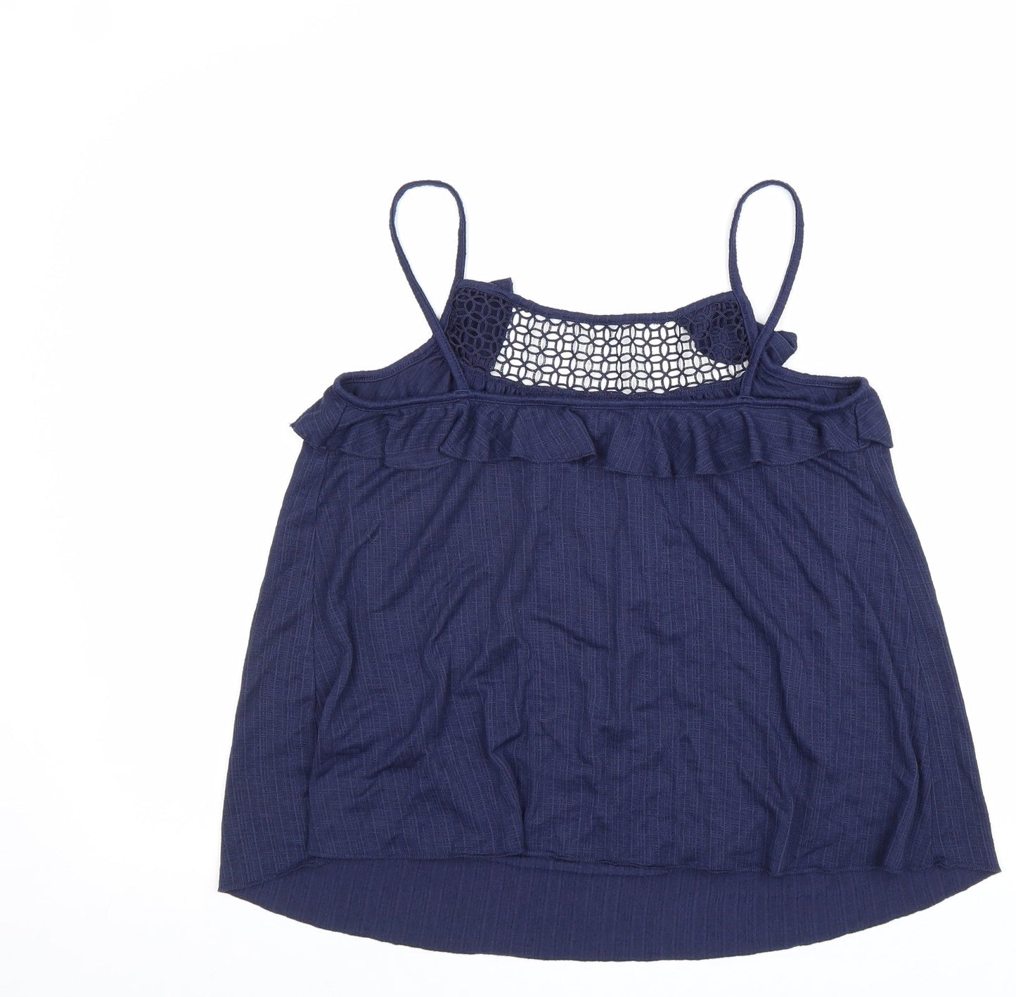 George Womens Blue Viscose Basic Tank Size 12 Square Neck