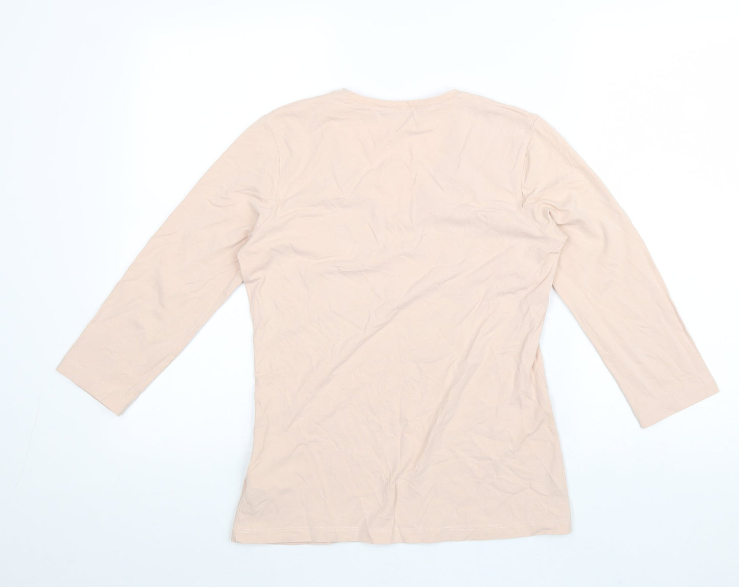 Betty Barclay Womens Pink Cotton Basic Blouse Size 8 V-Neck