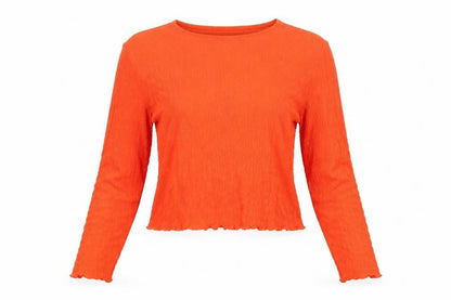 Womens UK Size L Vera Moda Orange Cropped Blouse