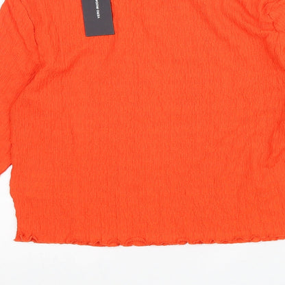 Womens UK Size L Vera Moda Orange Cropped Blouse
