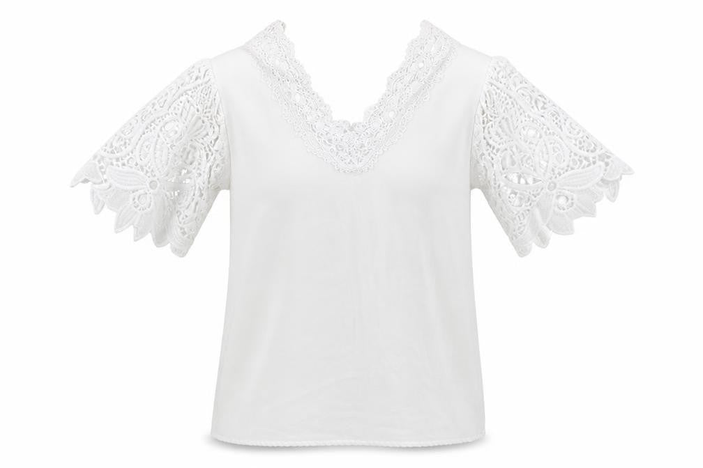 Womens UK Size S Preworn White Basic Blouse