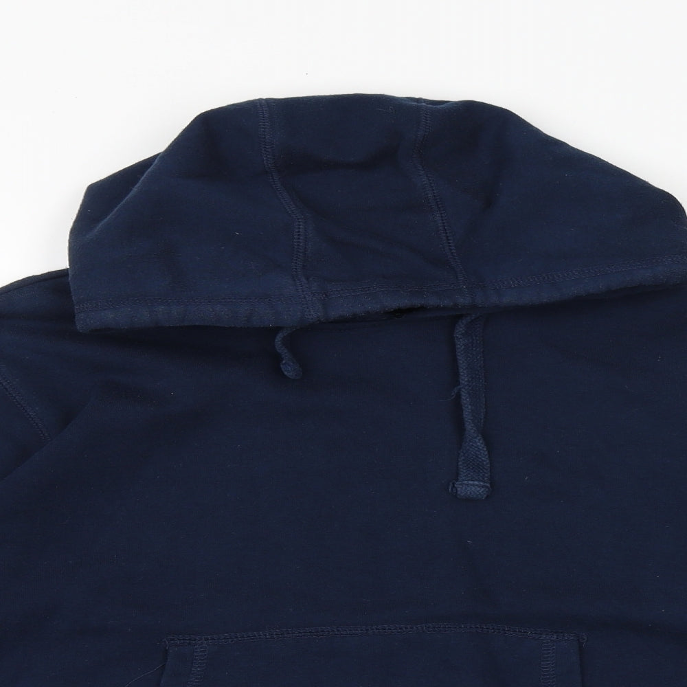 Store twenty one Mens Blue Cotton Pullover Hoodie Size S