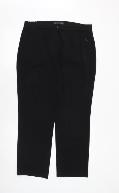 Womens UK Size 14 Marks and Spencer Regular Fit  Black Trousers