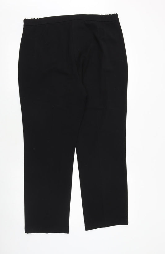 Womens UK Size 14 Marks and Spencer Regular Fit  Black Trousers