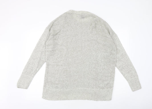 Womens UK Size L New Look Grey Pullover Jumper
