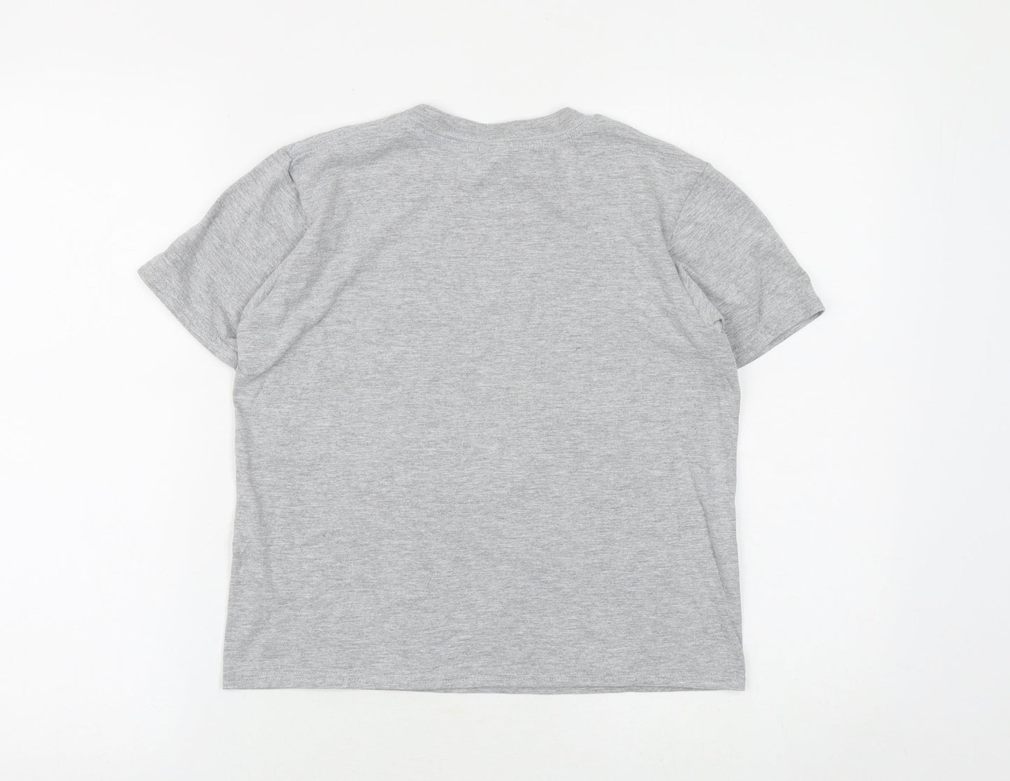 Gildan Boys Grey 100% Cotton Basic T-Shirt Size 9-10 Years Round Neck Pullover - Top Son, Top Gun