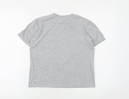 Gildan Boys Grey 100% Cotton Basic T-Shirt Size 9-10 Years Round Neck Pullover - Top Son, Top Gun