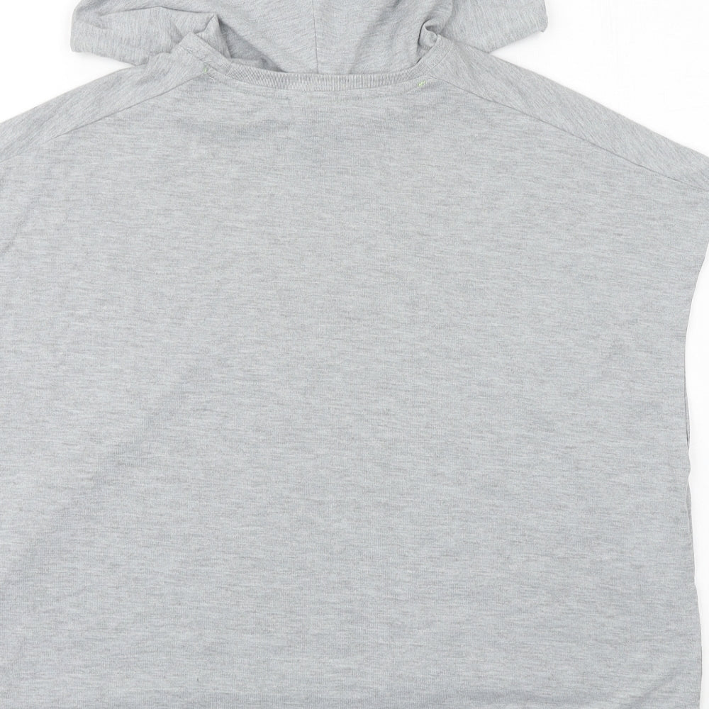 Cotton On Womens Grey Cotton Pullover Hoodie Size 2XS Pullover - Queen of coffee