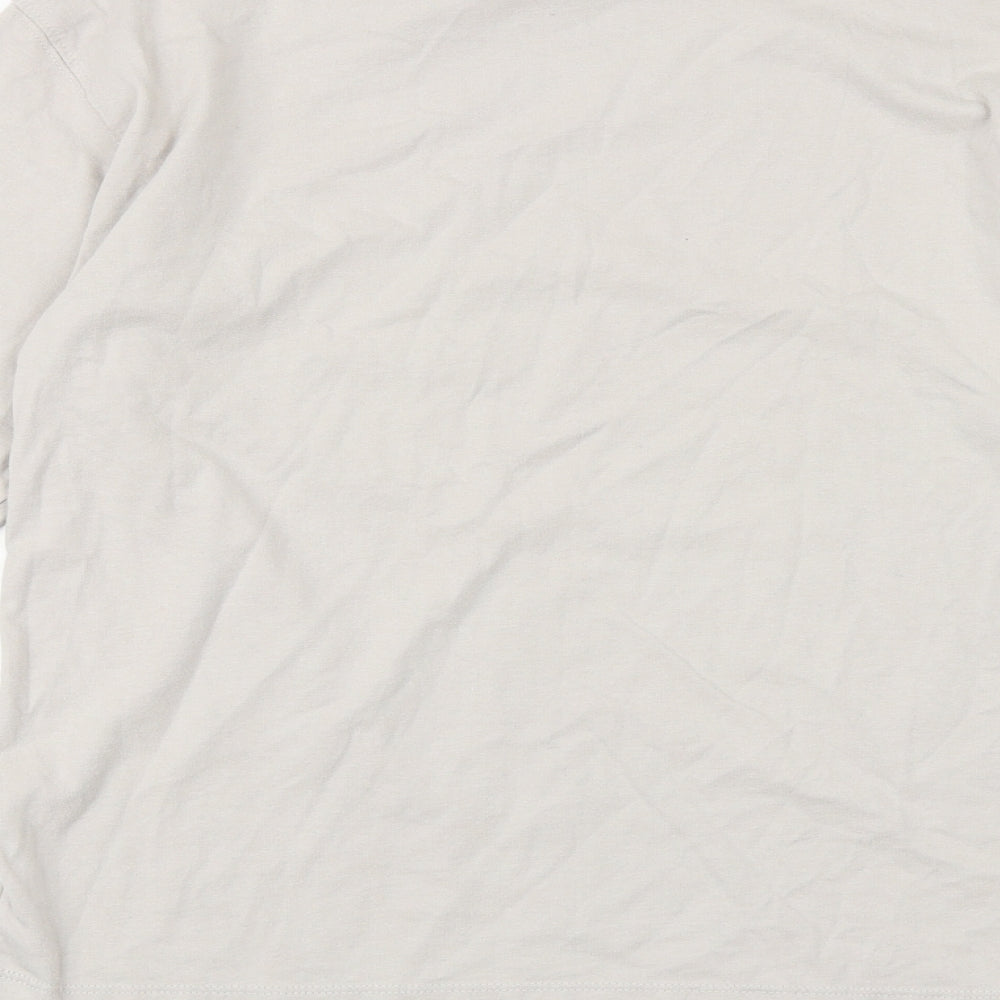 Zara Girls Beige 100% Cotton Basic T-Shirt Size 10 Years Round Neck Pullover