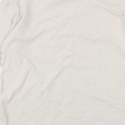 Zara Girls Beige 100% Cotton Basic T-Shirt Size 10 Years Round Neck Pullover