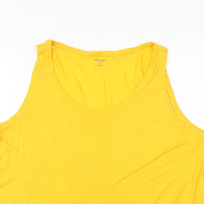 Marks and Spencer Womens Yellow Viscose Basic Tank Size 16 Scoop Neck