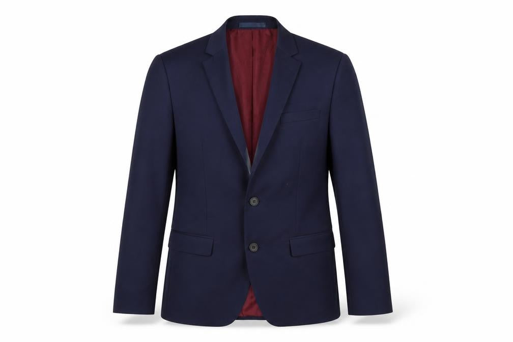 Mens UK Size 38 River Island Regular Blue Suit Jacket