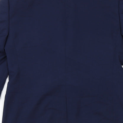 Mens UK Size 38 River Island Regular Blue Suit Jacket