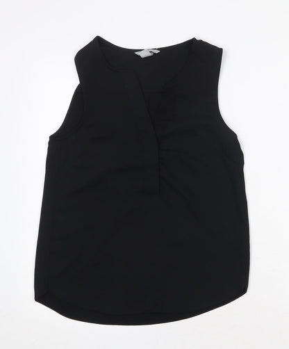 Womens UK Size 4 H&M Black Basic Tank