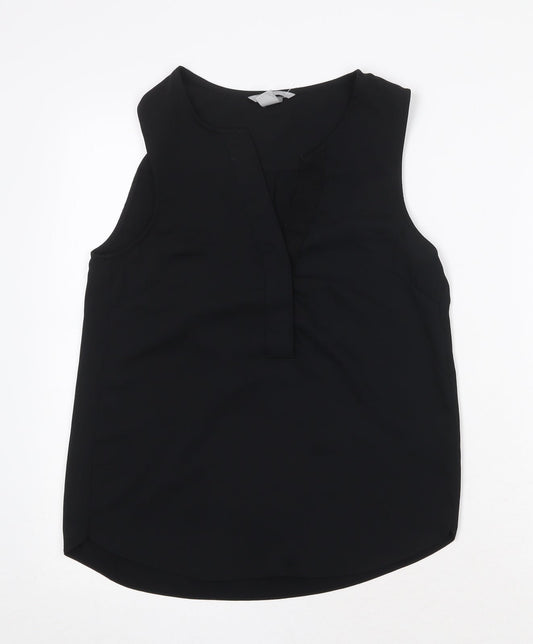 Womens UK Size 4 H&M Black Basic Tank