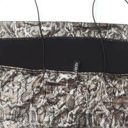 Womens UK Size M H&M Gold Cropped Tank