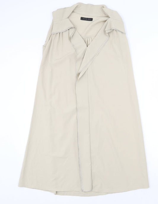 Nice Fit Womens Grey Polyester Trapeze & Swing Size L V-Neck Pullover