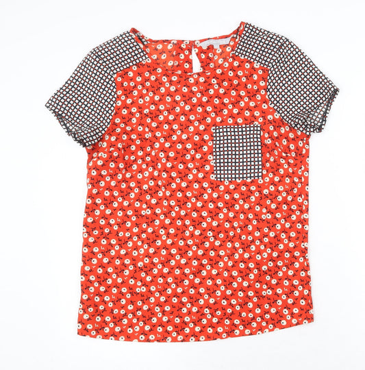 Womens UK Size 10 Red Herring Red Basic Blouse