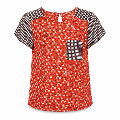 Womens UK Size 10 Red Herring Red Basic Blouse
