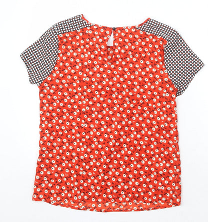 Womens UK Size 10 Red Herring Red Basic Blouse