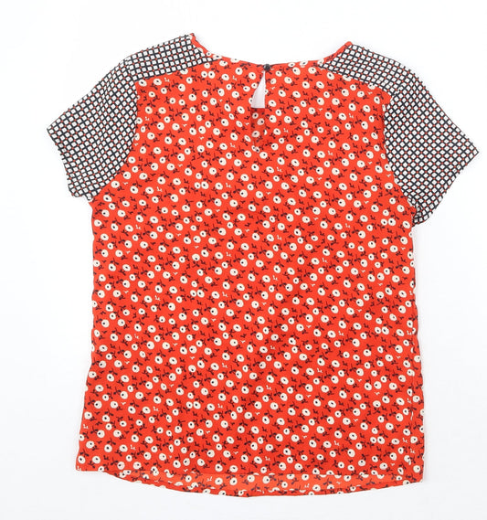 Womens UK Size 10 Red Herring Red Basic Blouse