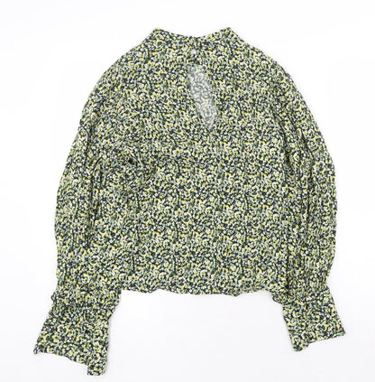 Womens UK Size M H&M Yellow Basic Blouse