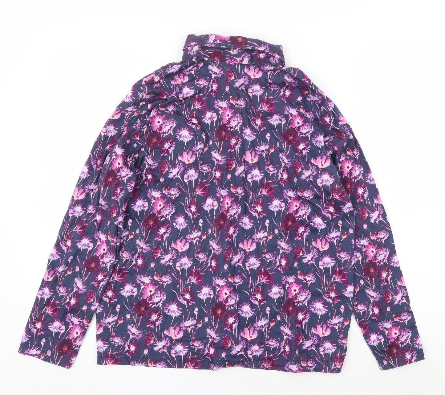 Womens UK Size L EWM Purple Basic Button-Up
