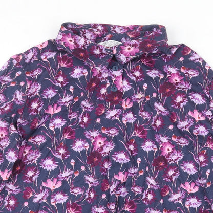 Womens UK Size L EWM Purple Basic Button-Up