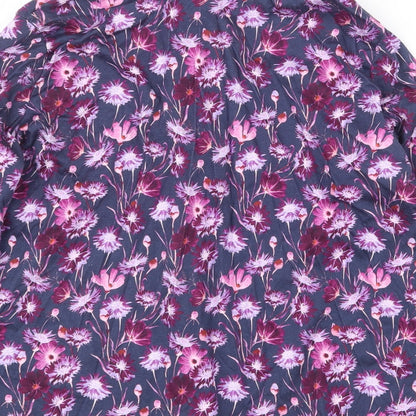 Womens UK Size L EWM Purple Basic Button-Up