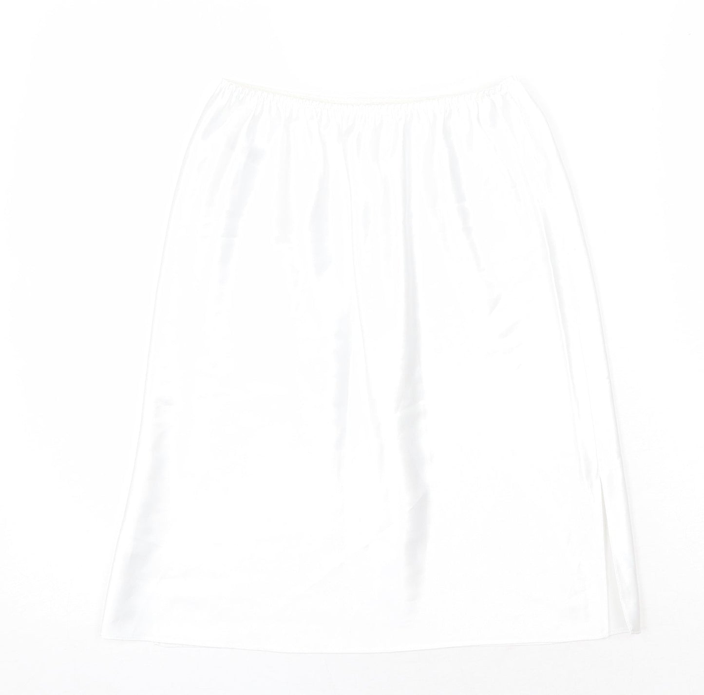 Marks and Spencer Womens White Polyester A-Line Skirt Size 8