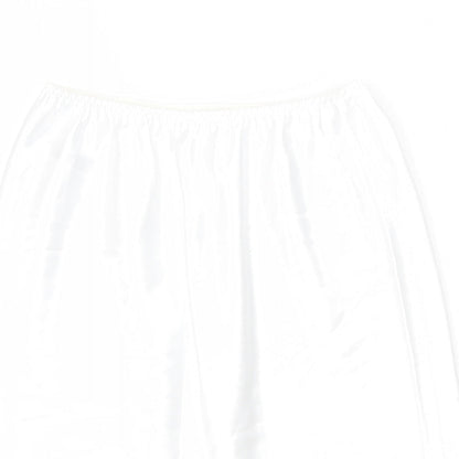 Marks and Spencer Womens White Polyester A-Line Skirt Size 8