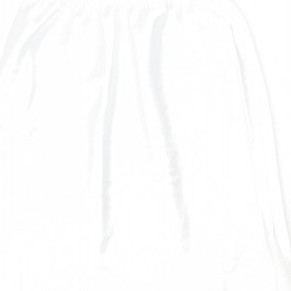 Marks and Spencer Womens White Polyester A-Line Skirt Size 8