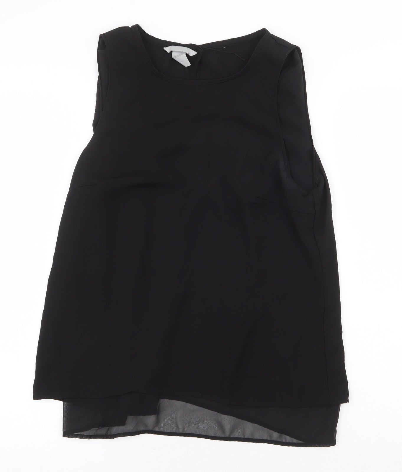 Womens UK Size 10 H&M Black Basic Tank