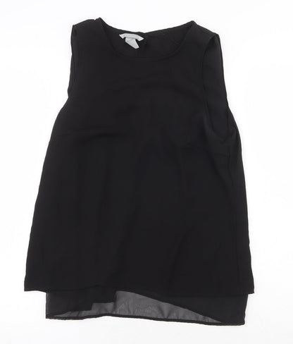 Womens UK Size 10 H&M Black Basic Tank