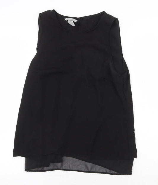 Womens UK Size 10 H&M Black Basic Tank