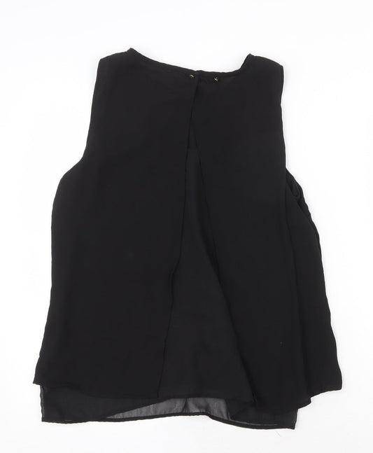 Womens UK Size 10 H&M Black Basic Tank