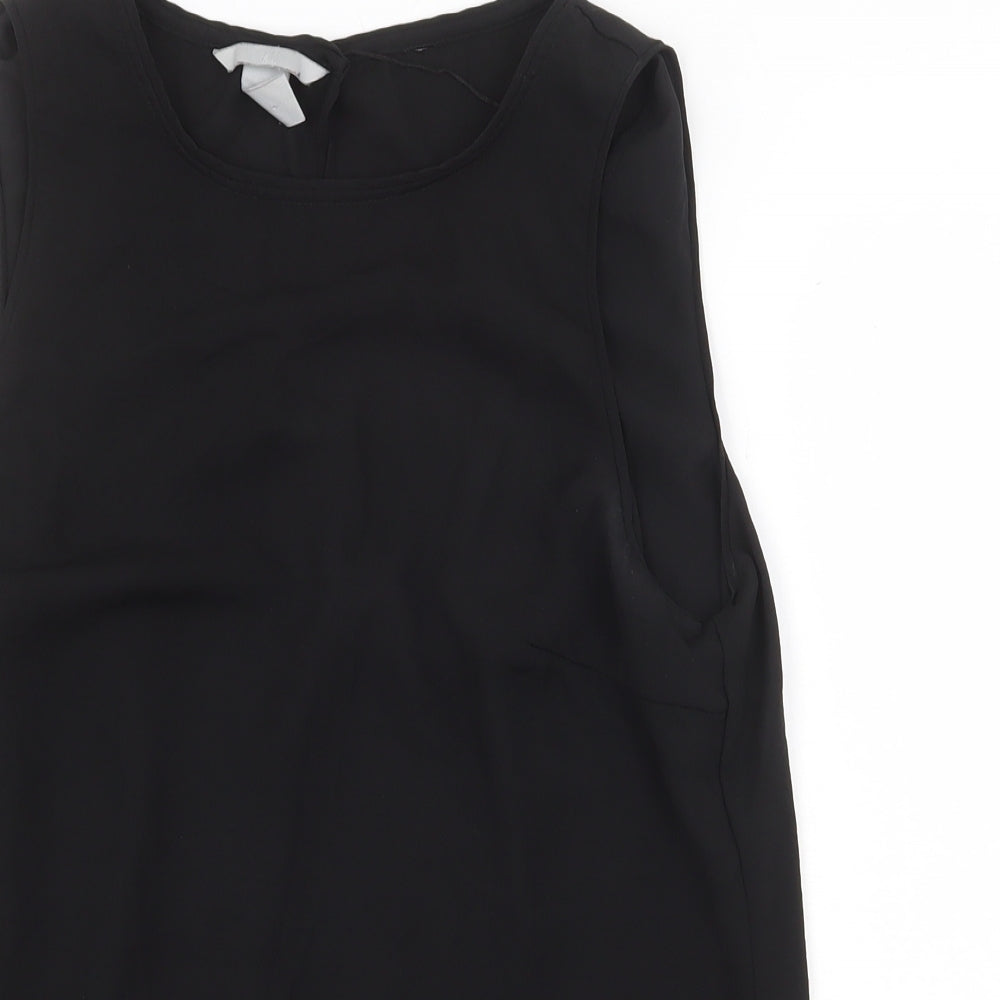 Womens UK Size 10 H&M Black Basic Tank
