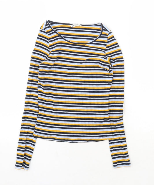 Womens UK Size XS Monki Multicoloured Basic T-Shirt