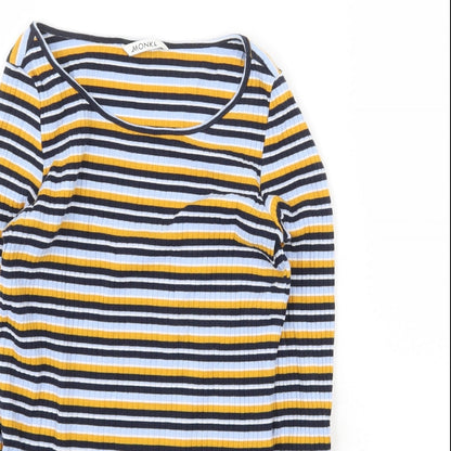 Womens UK Size XS Monki Multicoloured Basic T-Shirt