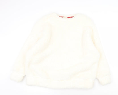 Womens UK Size 14 Marks and Spencer White Pullover Jumper