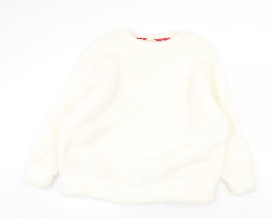Womens UK Size 14 Marks and Spencer White Pullover Jumper