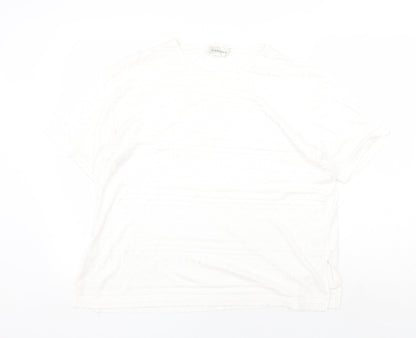Womens UK Size 18 essence White Basic T-Shirt