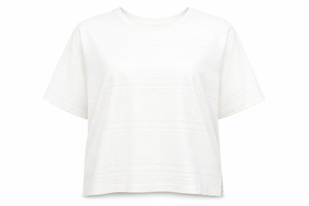 Essence Womens White Viscose Basic T-Shirt Size 18 Round Neck