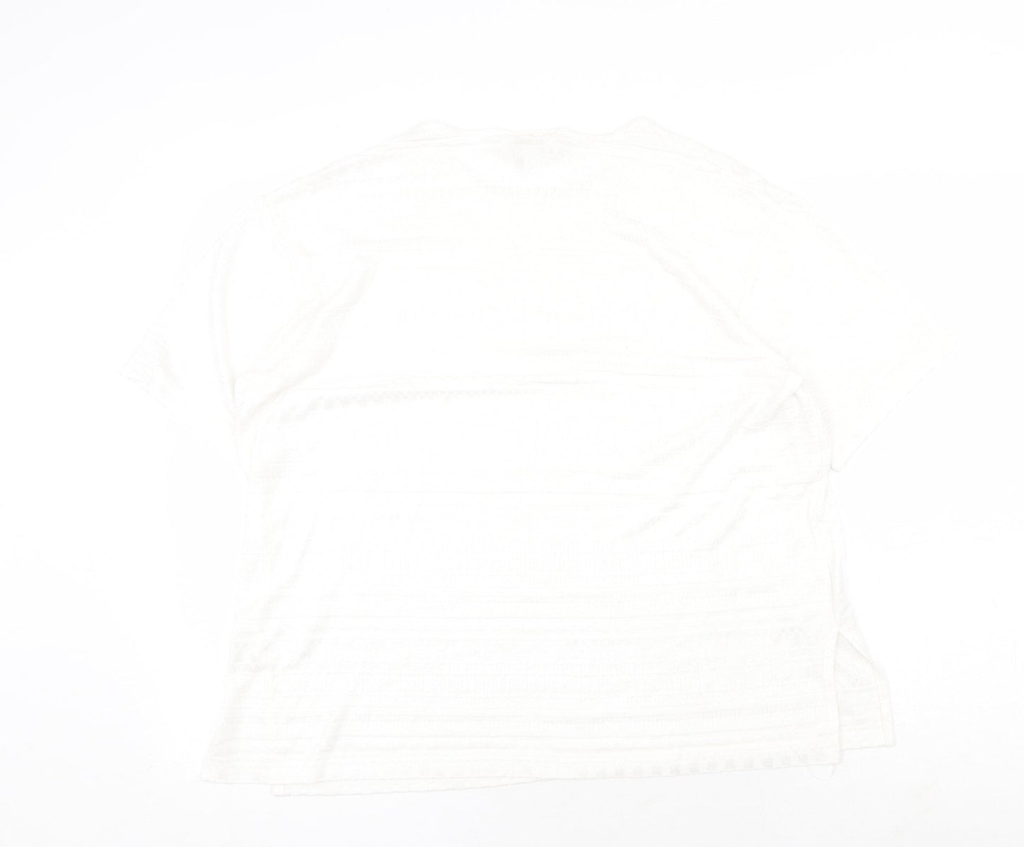Womens UK Size 18 essence White Basic T-Shirt