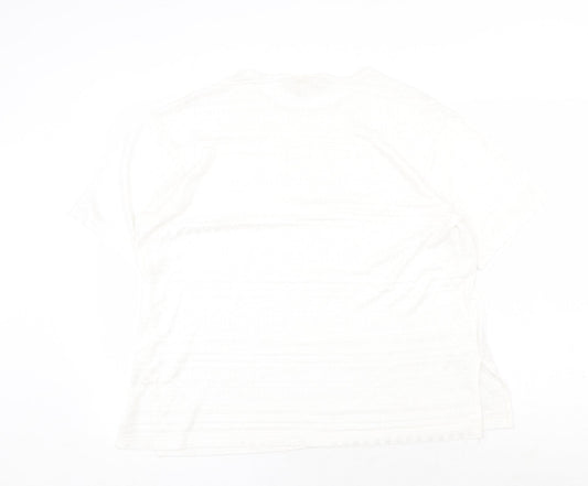 Womens UK Size 18 essence White Basic T-Shirt