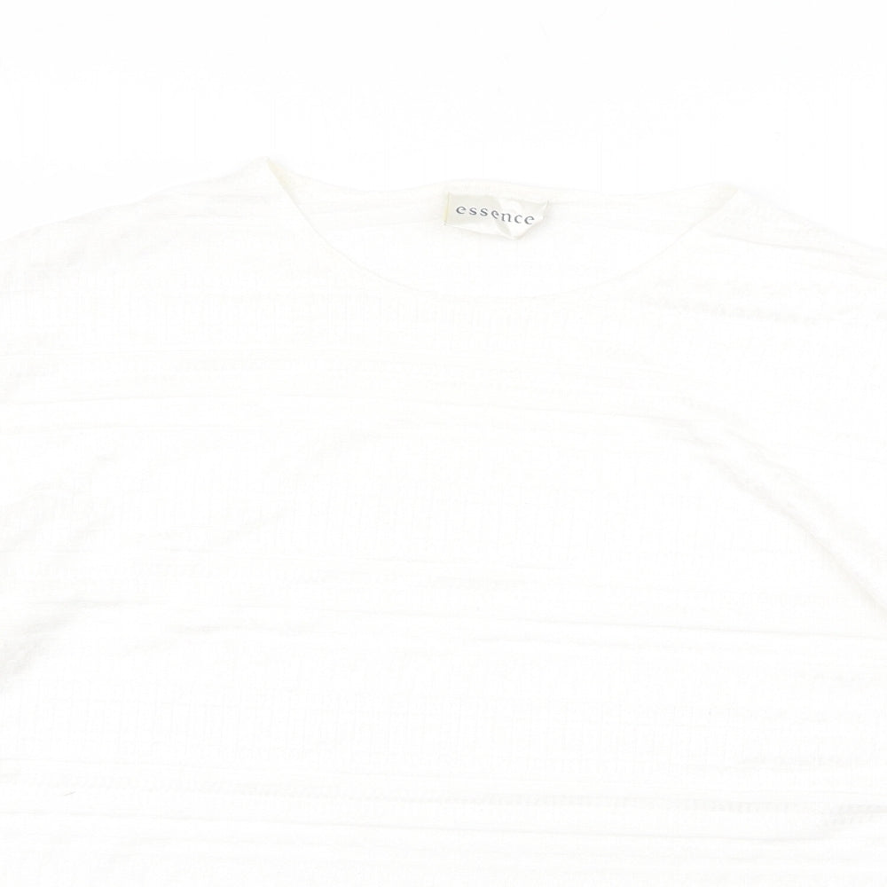 Womens UK Size 18 essence White Basic T-Shirt