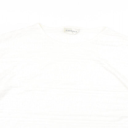 Womens UK Size 18 essence White Basic T-Shirt