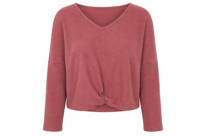 Womens UK Size M Preworn Pink Cropped Blouse
