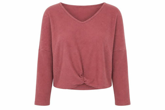 Womens UK Size M Preworn Pink Cropped Blouse